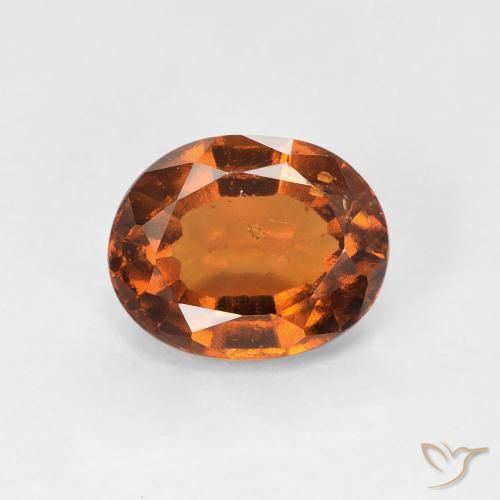 1.55ct 天然 深橙色 钙铝榴石, 椭圆形, VS