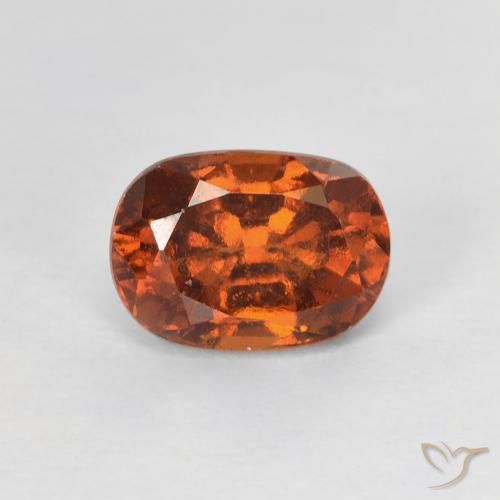 1.24ct 天然 中橙 钙铝榴石, 椭圆形, VS