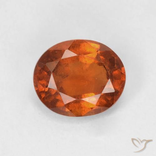 1.40ct 天然 琥珀橙 钙铝榴石, 椭圆形, VS
