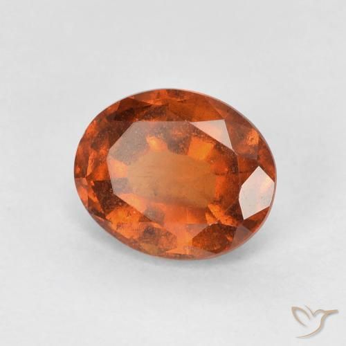 1.50ct 天然 深橙色 钙铝榴石, 椭圆形, VS