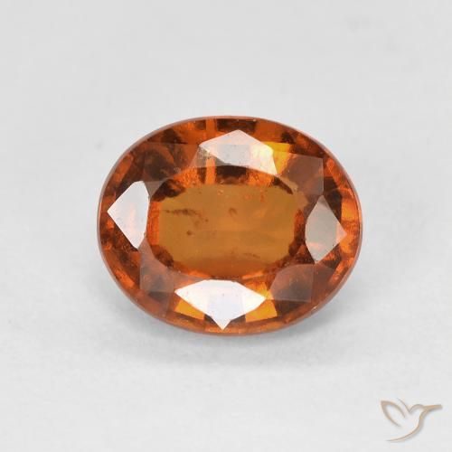 1.45ct 天然 Medium Dark-Orange 钙铝榴石, 椭圆形, VS