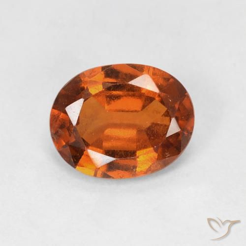 1.61ct 天然 Medium Dark-Orange 钙铝榴石, 椭圆形, VS