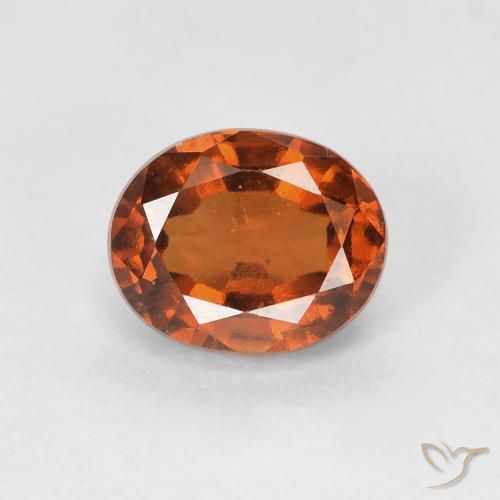 1.29ct 天然 红橙色 钙铝榴石, 椭圆形, VS