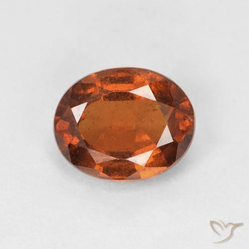 1.67ct 天然 Medium Dark-Orange 钙铝榴石, 椭圆形, VS