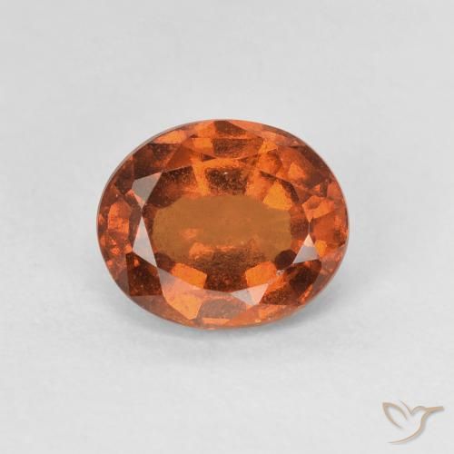 1.72ct 天然 琥珀橙 钙铝榴石, 椭圆形, VVS-VS