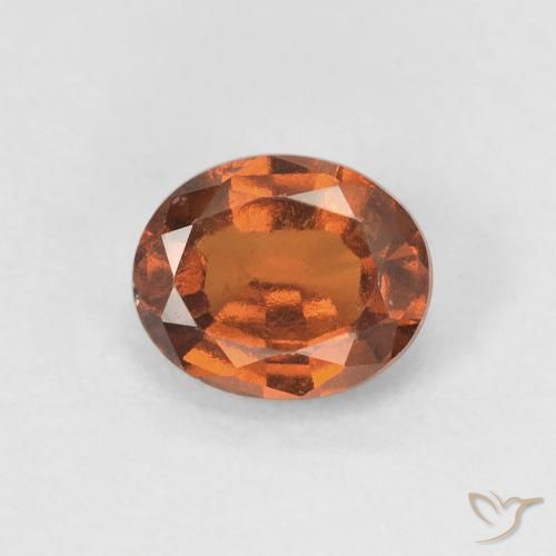 1.23ct 天然 Medium Dark-Orange 钙铝榴石, 椭圆形, VVS-VS