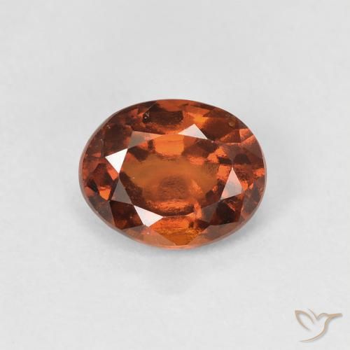1.23ct 天然 深橙色 钙铝榴石, 椭圆形, VVS-VS