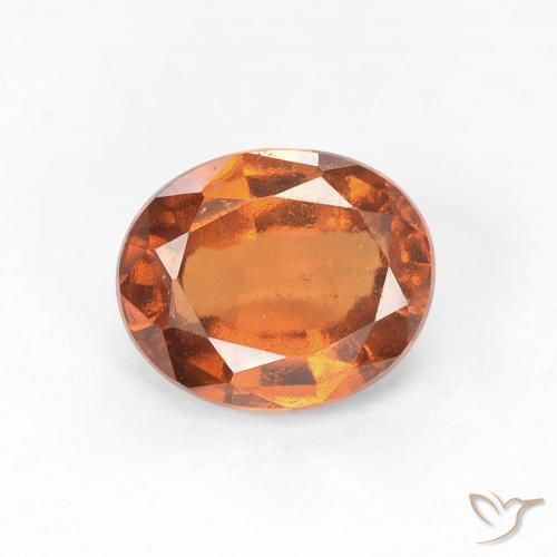 1.26ct 天然 中橙 钙铝榴石, 椭圆形, VS