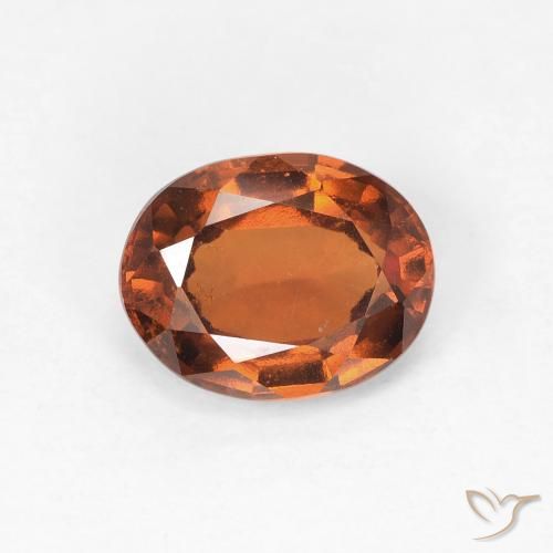 1.42ct 天然 Medium Dark-Orange 钙铝榴石, 椭圆形, VVS-VS