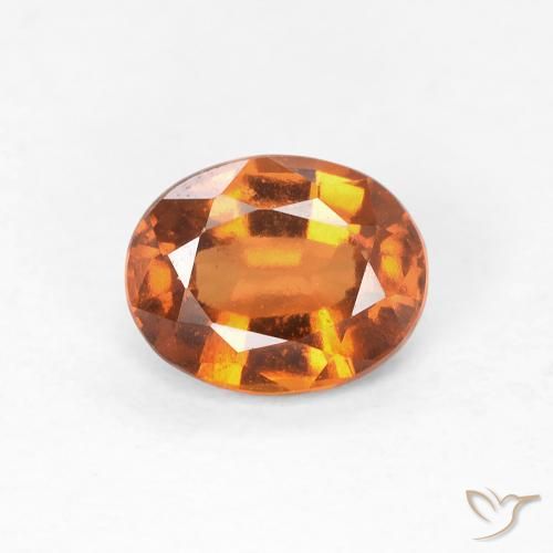 0.99ct 天然 中橙 钙铝榴石, 椭圆形, VVS-VS