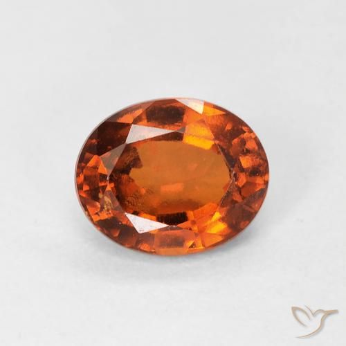 1.03ct 天然 红橙色 钙铝榴石, 椭圆形, VS