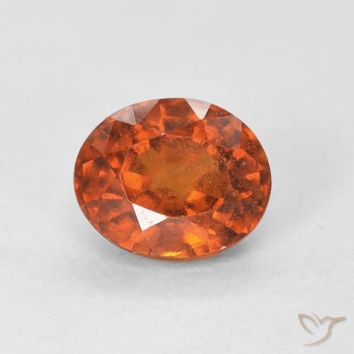 0.78ct 天然 暖橙 钙铝榴石, 椭圆形, VS