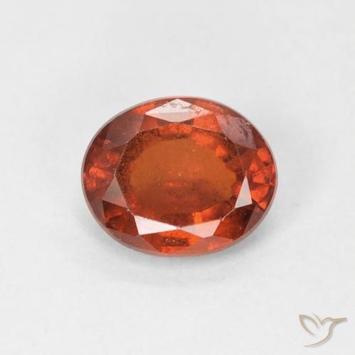 1.39ct 天然 琥珀橙 钙铝榴石, 椭圆形, VS