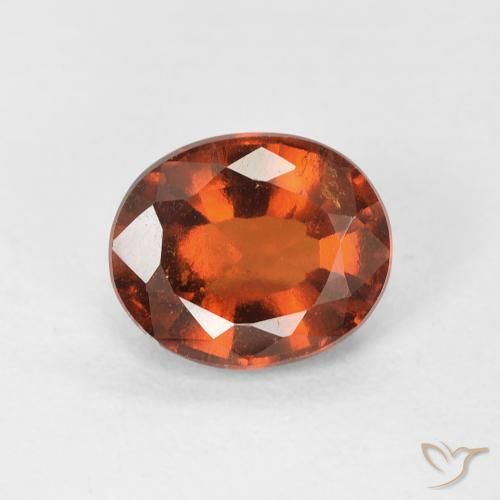 1.21ct 天然 红橙色 钙铝榴石, 椭圆形, VS