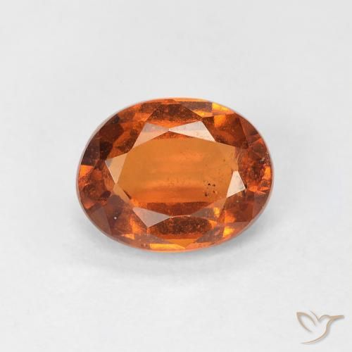1.24ct 天然 Medium Dark-Orange 钙铝榴石, 椭圆形, VS
