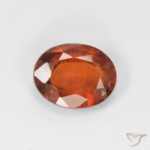 2.44ct 天然 暖橙 钙铝榴石, 椭圆形, VS