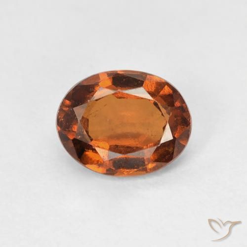 0.97ct 天然 琥珀橙 钙铝榴石, 椭圆形, VVS-VS