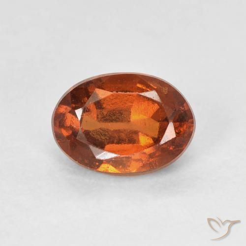 1.16ct 天然 红橙色 钙铝榴石, 椭圆形, VVS-VS