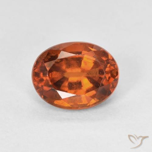 1.51ct 天然 深橙色 钙铝榴石, 椭圆形, VVS-VS