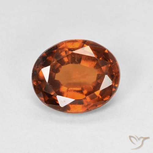 1.70ct 天然 红橙色 钙铝榴石, 椭圆形, VVS-VS
