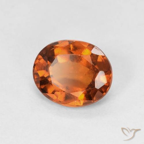 1.59ct 天然 琥珀橙 钙铝榴石, 椭圆形, VVS-VS