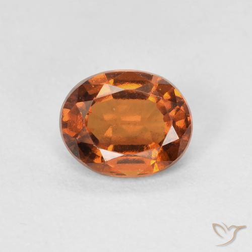 1.22ct 天然 红橙色 钙铝榴石, 椭圆形, VVS-VS