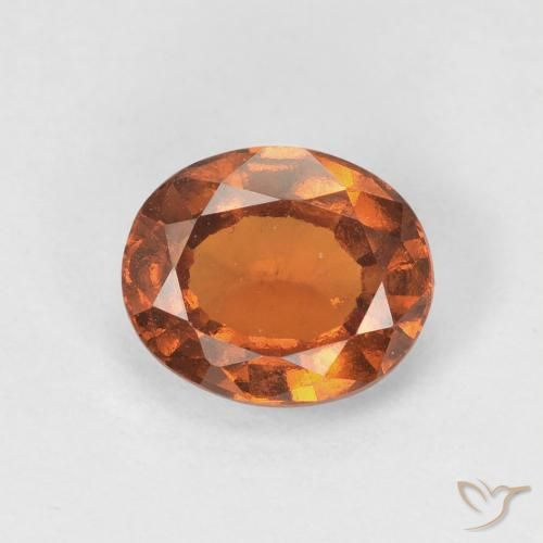 1.72ct 天然 红橙色 钙铝榴石, 椭圆形, VVS-VS