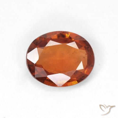 1.22ct 天然 深橙色 钙铝榴石, 椭圆形, VS