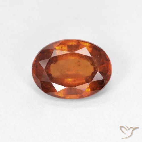 1.35ct 天然 Medium Dark-Orange 钙铝榴石, 椭圆形, VS