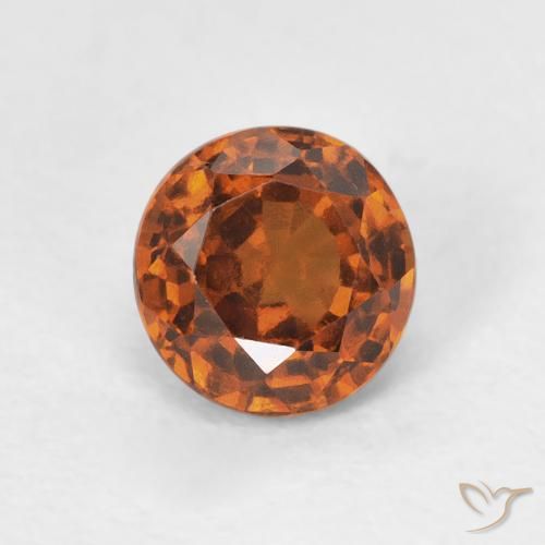 1.02ct 天然 深橙色 钙铝榴石, 圆形的, VVS-VS
