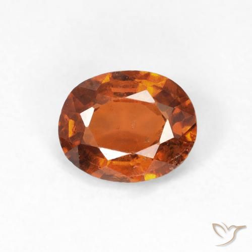 0.92ct 天然 Medium Dark-Orange 钙铝榴石, 椭圆形, VS