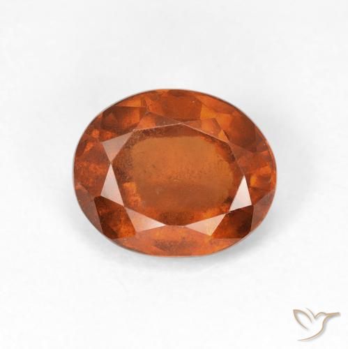 2.15ct 天然 Medium Dark-Orange 钙铝榴石, 椭圆形, VS