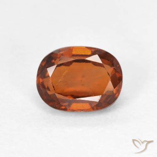 1.25ct 天然 Medium Dark-Orange 钙铝榴石, 椭圆形, VS