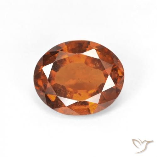 2.03ct 天然 琥珀橙 钙铝榴石, 椭圆形, VS