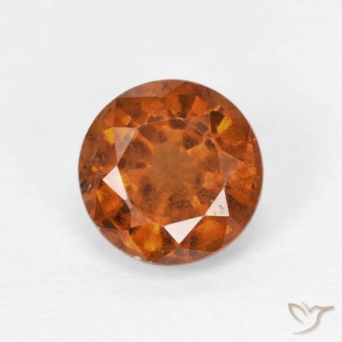 0.94ct 天然 深橙色 钙铝榴石, 圆形的, VS