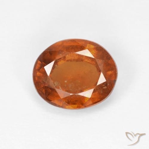 2.12ct 天然 琥珀橙 钙铝榴石, 椭圆形, VS