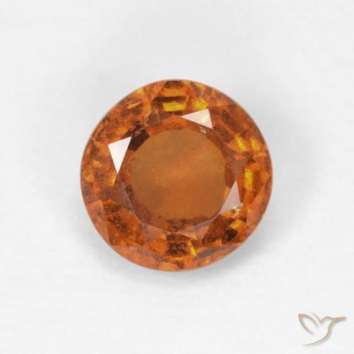 0.83ct 天然 Medium Dark-Orange 钙铝榴石, 圆形的, VS