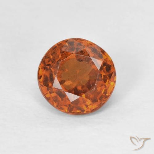 0.85ct 天然 Medium Dark-Orange 钙铝榴石, 圆形的, VS