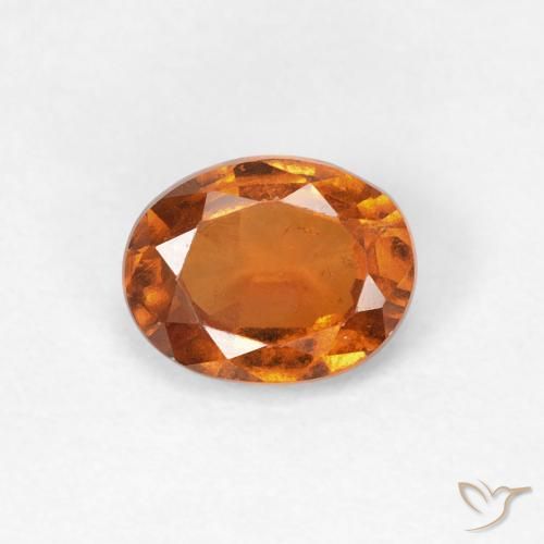 0.95ct 天然 深橙色 钙铝榴石, 椭圆形, VS