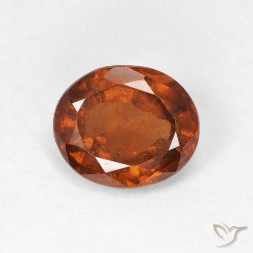 1.65ct 天然 深橙色 钙铝榴石, 椭圆形, VS