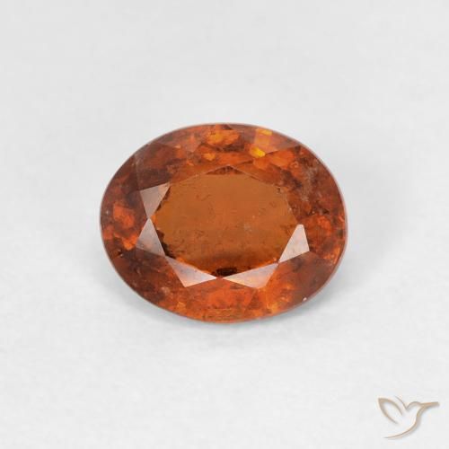 1.39ct 天然 Medium Dark-Orange 钙铝榴石, 椭圆形, VS