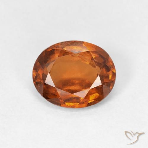 1.48ct 天然 深橙色 钙铝榴石, 椭圆形, VS