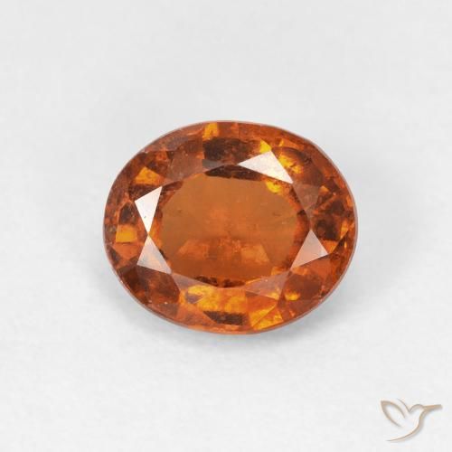 1.56ct 天然 Medium Dark-Orange 钙铝榴石, 椭圆形, VS