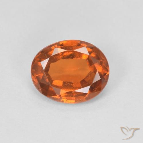 1.28ct 天然 中橙 钙铝榴石, 椭圆形, VVS-VS