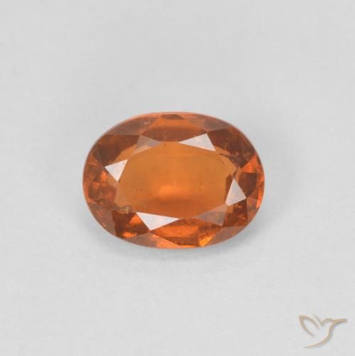 0.96ct 天然 Medium Dark-Orange 钙铝榴石, 椭圆形, VVS-VS