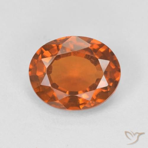 1.67ct 天然 Medium Dark-Orange 钙铝榴石, 椭圆形, VVS-VS
