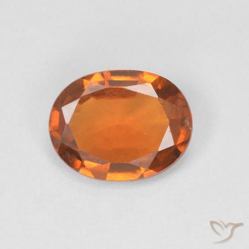 1.10ct 天然 深橙色 钙铝榴石, 椭圆形, VVS-VS
