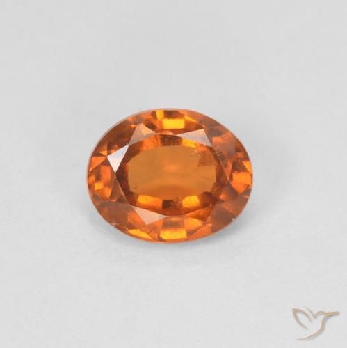 0.92ct 天然 中橙 钙铝榴石, 椭圆形, VVS-VS
