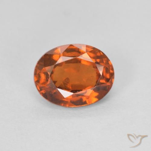 1.22ct 天然 Medium Dark-Orange 钙铝榴石, 椭圆形, VVS-VS