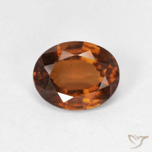 1.40ct 天然 深橙色 钙铝榴石, 椭圆形, VVS-VS